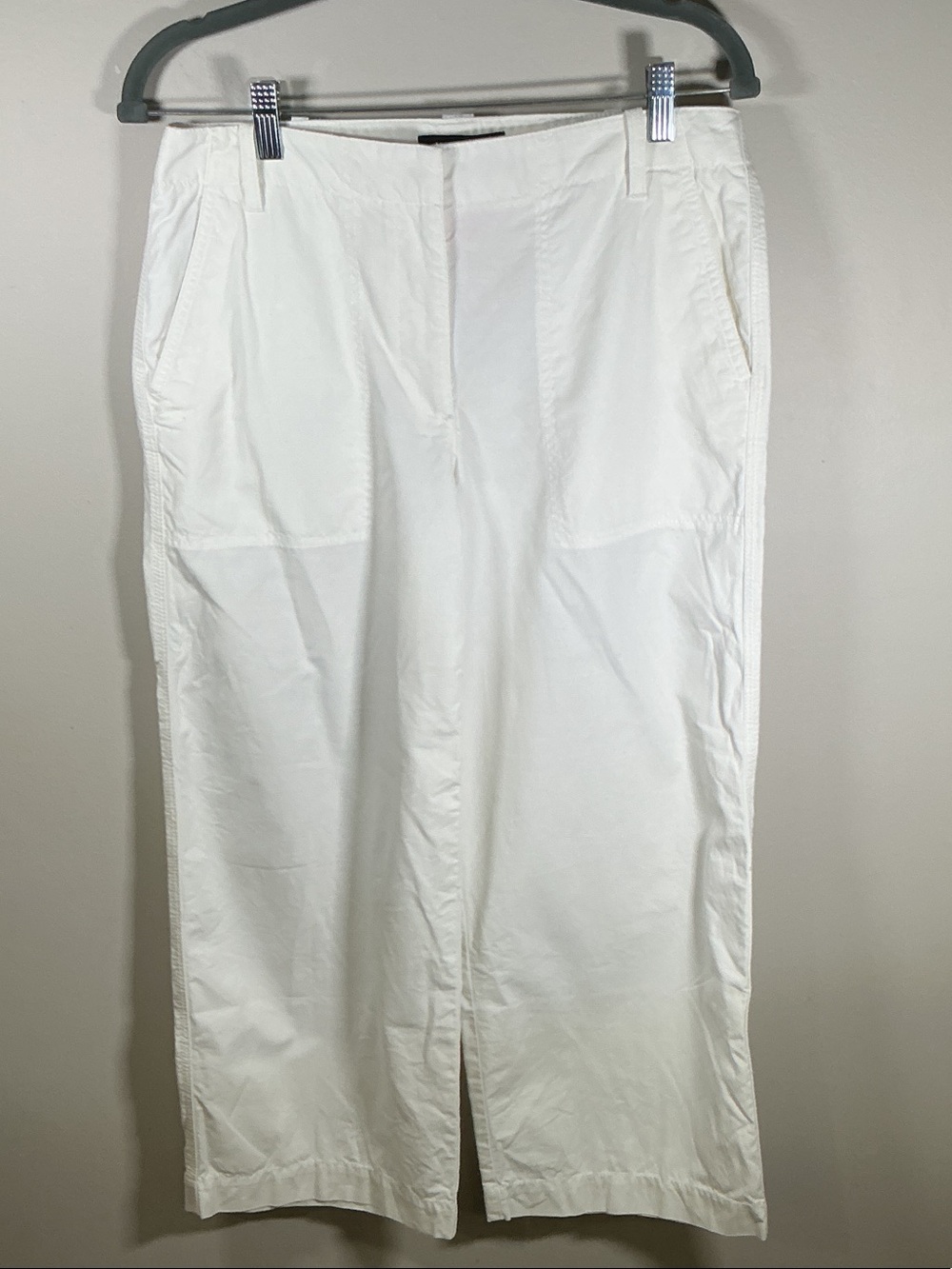 Talbots Heritage White Wide Leg Crop Pants Women’s Size 6 Coastal Summer